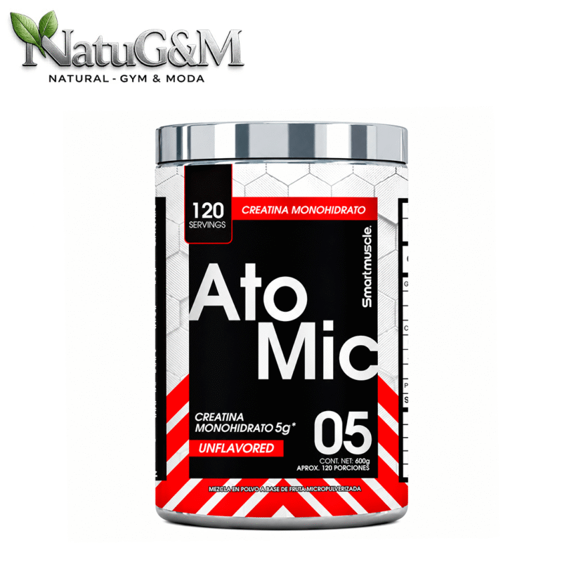 Creatina Atomic Monohidrato 120 servicios SmartMuscle