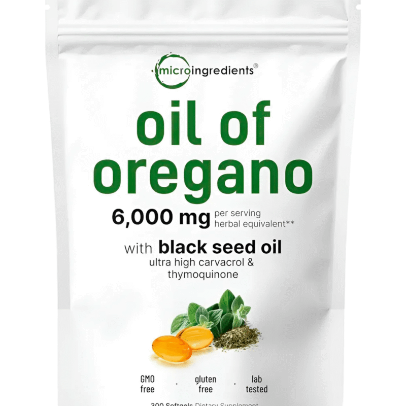 Aceite Orégano Carvacrol Semilla Negra 6000mg Alta Potencia x90 softgels - Microingredients