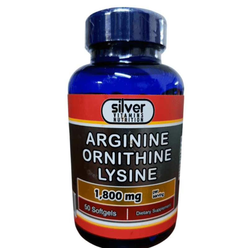 Arginine Ornithine Lysine 1800mg x50 softgels - Silver Vitamins Nutrition