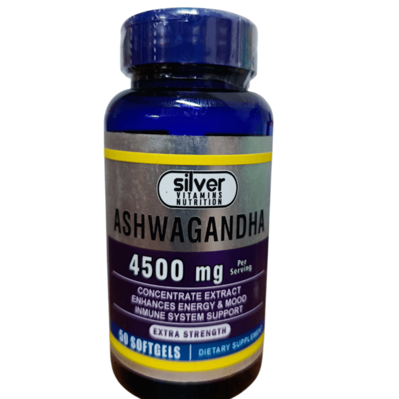 Ashwagandha 4500mg x50 Softgels - Silver Vitamins Nutrition