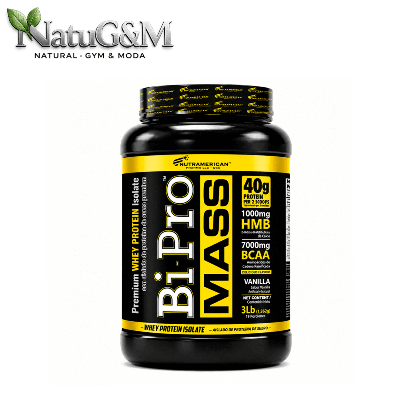 Proteina Bipro Mass - Proteína de suero de leche + HMB - Nutramerican