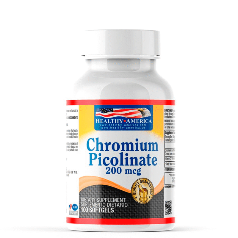 Chromium Picolinate 200 mcg x 100 Softgels - Healthy America