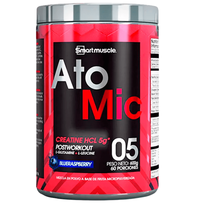 Creatina Atomic SmartMuscle 60 Servicios Sabor Frambuesa Azul