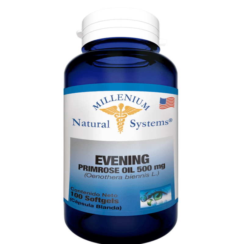 Evening Primrose Oil 500mg Millenium Natural Systems 100 Cápsulas