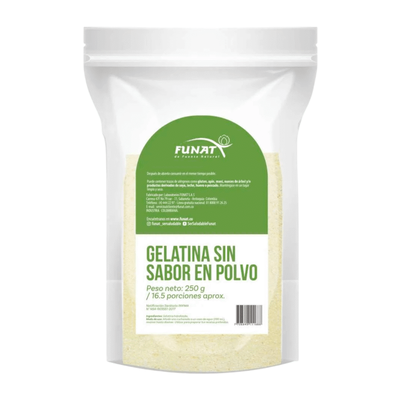 Gelatina Sin Sabor 250gr - Funat