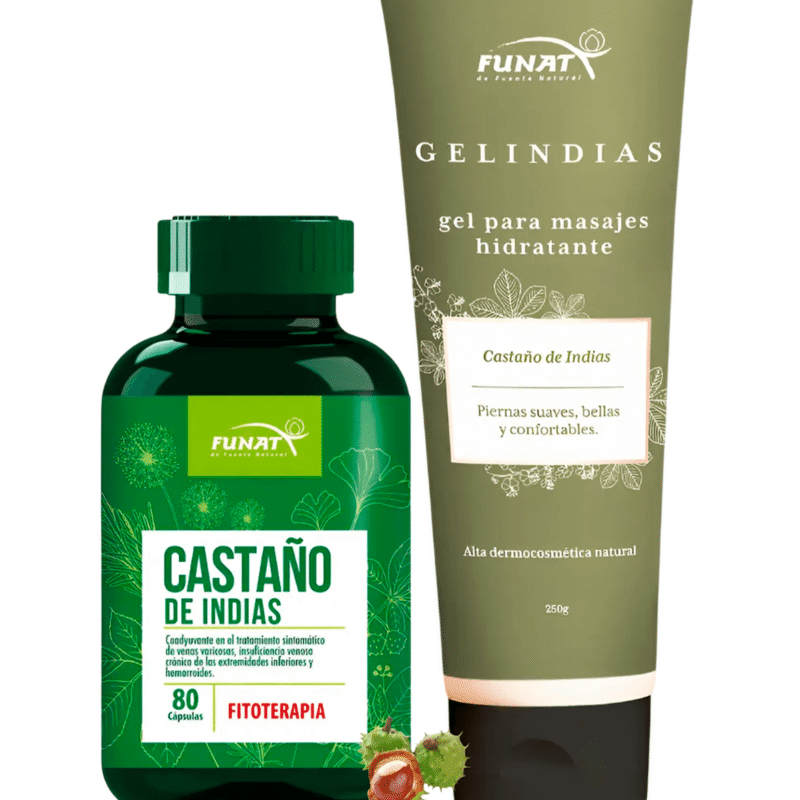 KIT Castaño indias 80 cápsulas + GEL INDIAS - Funat