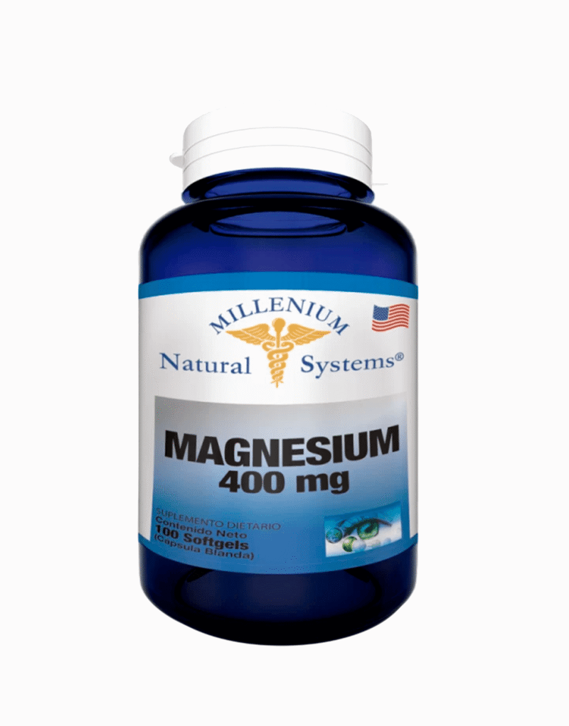Magnesio 400mg Millenium Natural Systems 100 Cápsulas