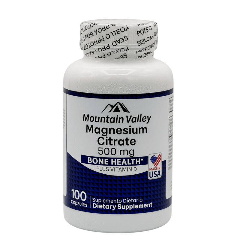 Magnesium Citrate 500 mg X100 Capsulas - Mountain Valley