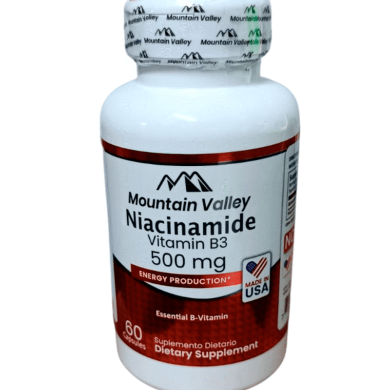 Niacinamide vitamina b3 500mg  X60 Capsulas - Mountain Valley