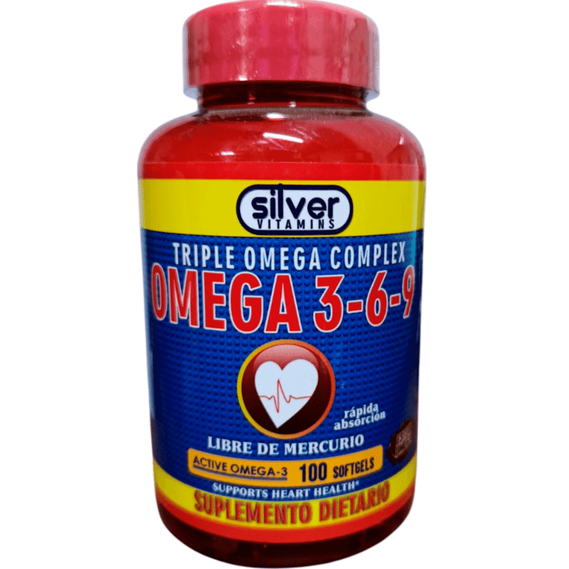 Omega 3-6-9 Silver X 100 Softgels - Silver Vitamins Nutrition