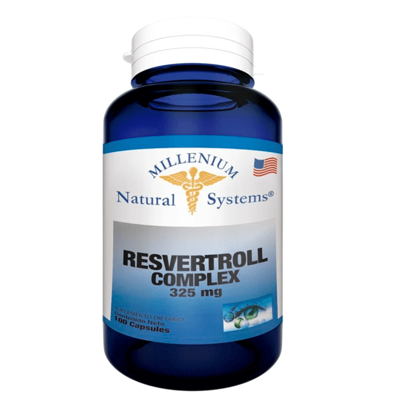 Resvertroll Complex 325mg Millenium Natural Systems 100 Cápsulas