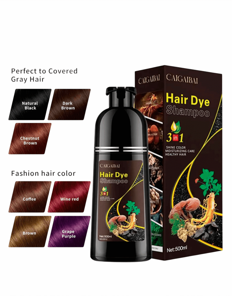 Shampoo 3 en 1 Cubre Canas con Jenjibre 500ml CAFÉ MARRÓN - CAIGAIBAI