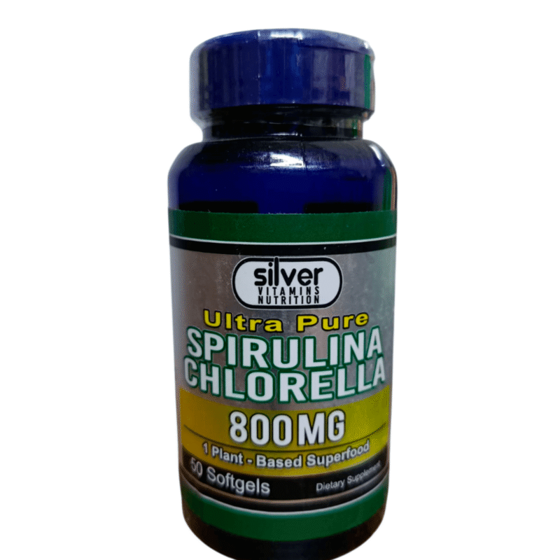 Spirulina Chlorella 800MG x50 Softgels - Silver Vitamins Nutrition