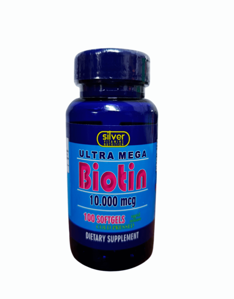 Ultra Mega Biotina 10000mcg x100 softgels - Silver Vitamins Nutrition