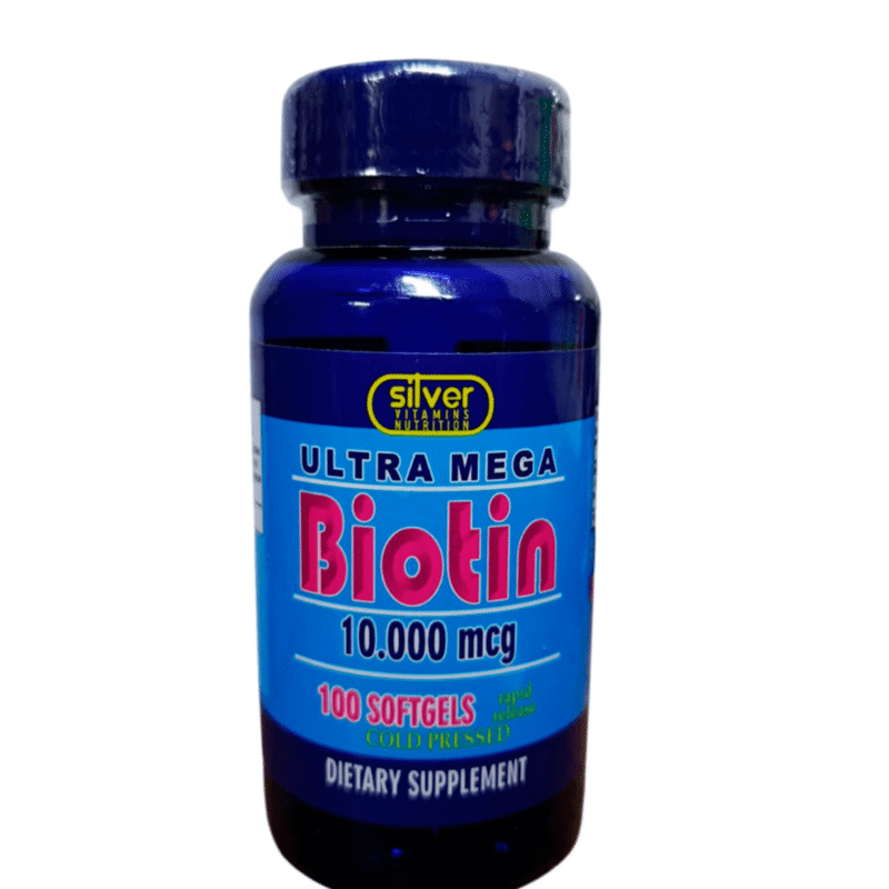 Ultra Mega Biotina 10000mcg x100 softgels - Silver Vitamins Nutrition