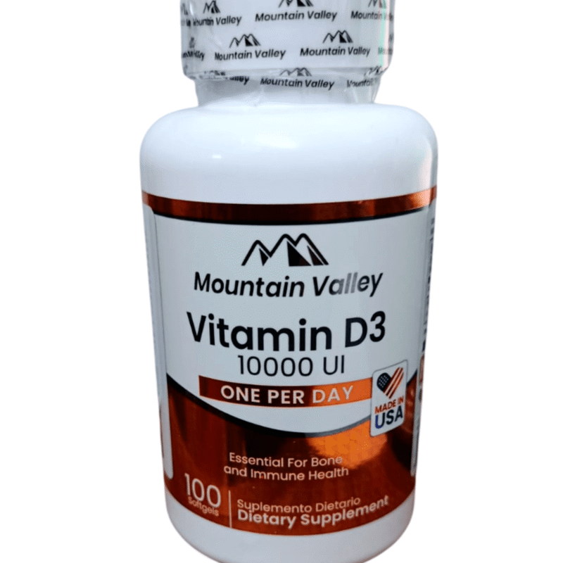 Vitamina D3 10000 IU X100 Capsulas - Mountain Valley