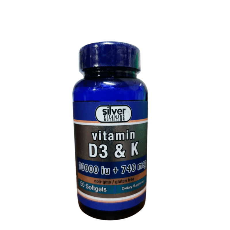 Vitamina D3 10000IU & K2 X50 Softgels - Silver Vitamins Nutrition
