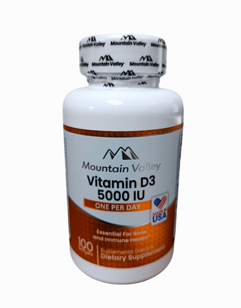 Vitamina D3 5000 IU X100 Capsulas - Mountain Valley