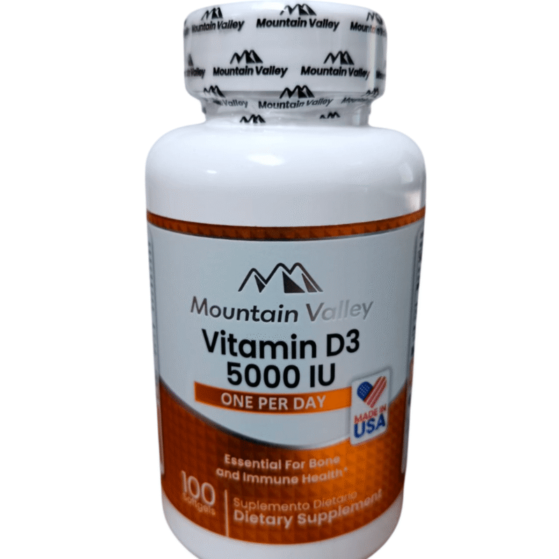 Vitamina D3 5000 IU X100 Capsulas - Mountain Valley