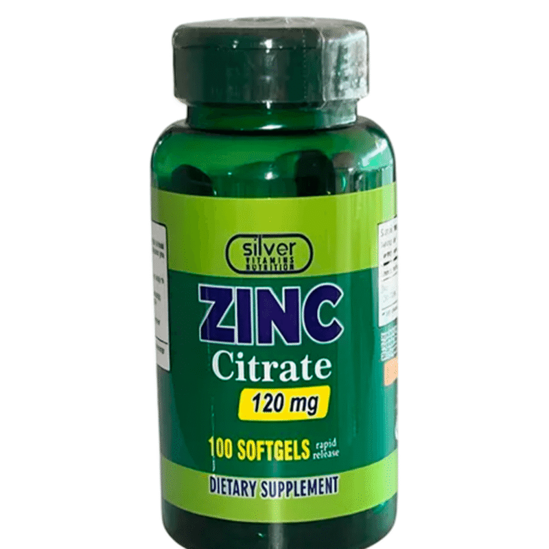 ZINC Citrate 120mg x100 Softgels - Silver Vitamins Nutrition