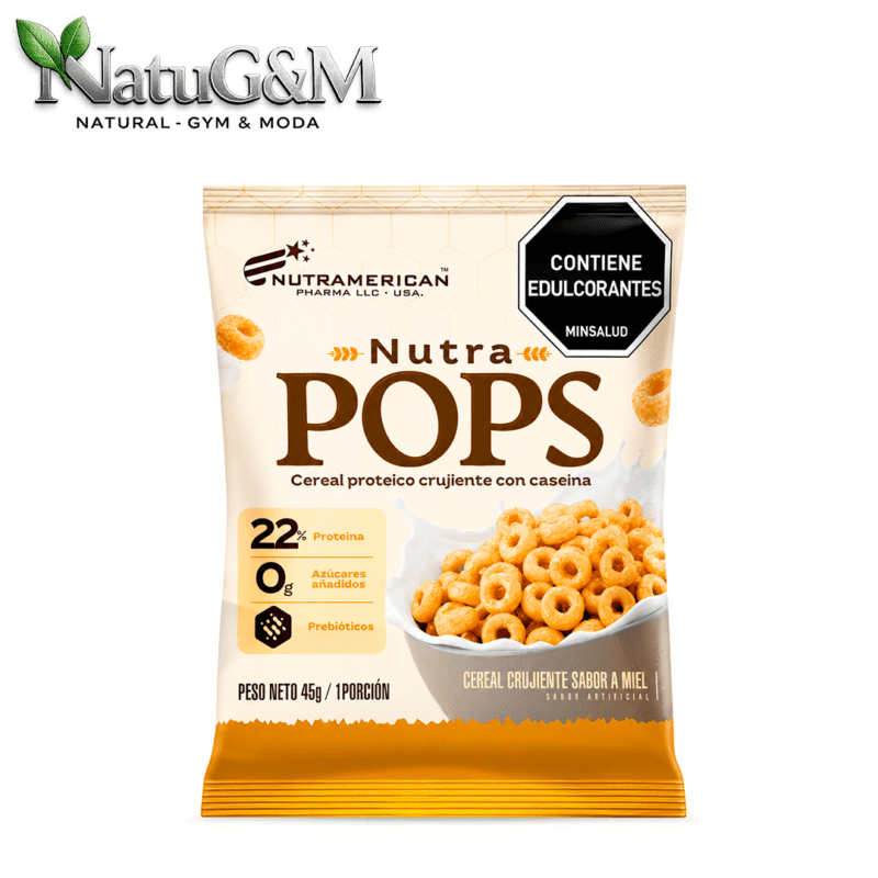 Nutra Pops Cereal proteico crujiente con caseína - Nutramerican