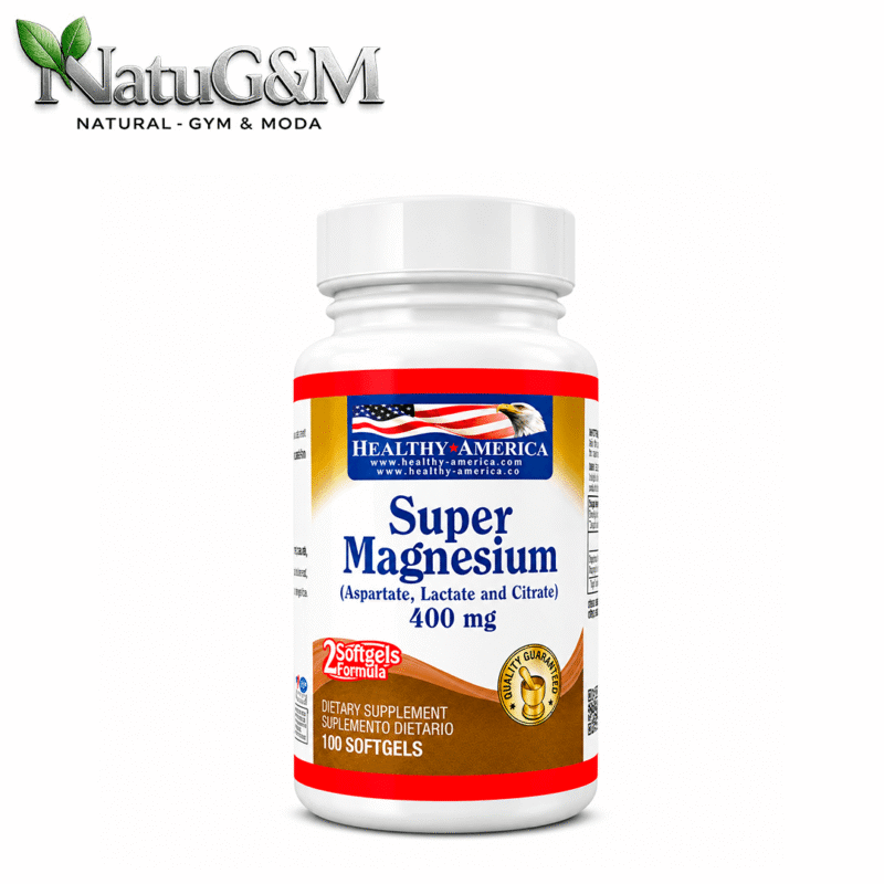 Super Magnesium 400 mg 100 Softgels - Healthy America